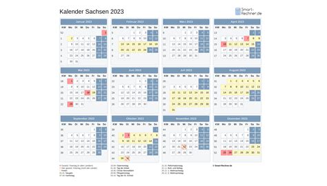 Kalender 2023 Sachsen Ferien Und Feiertage