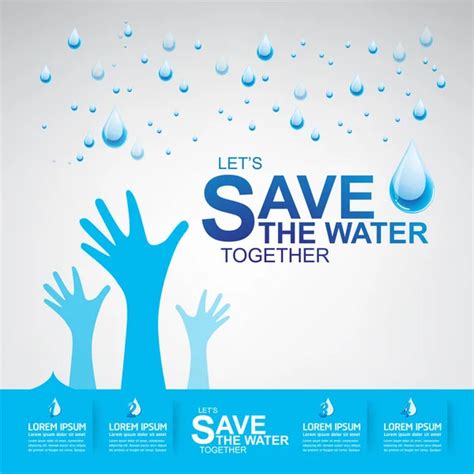 Save Water Concept — Stock Vector © Space Vector 150768914