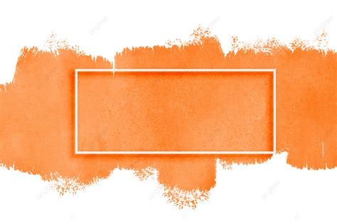 Orange Watercolor Texture With Text Space Orange Water Blot Png And