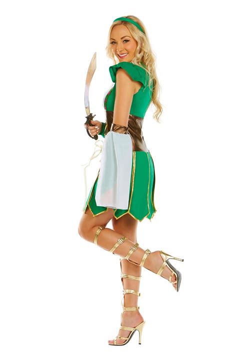 ladies xena warrior elf gladiator fancy dress costume