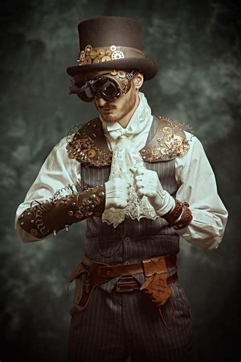 Scientist In Steampunk Costume Stock Photo Image Of Industrial