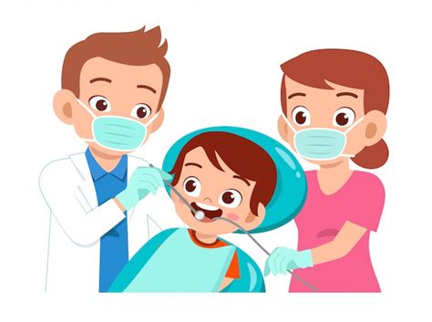 Dentist Cartoon Character Premium Vector