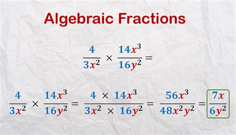 Algebraic Fractions Multiplying And Dividing Math Original