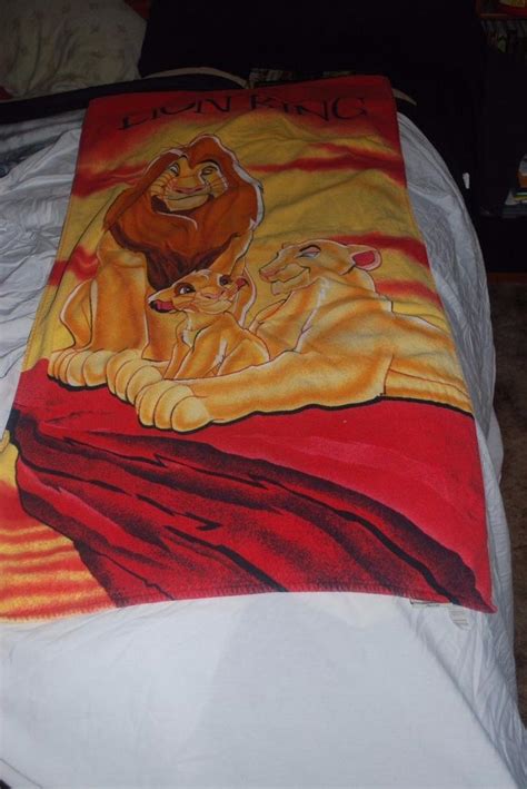 Rare Vtg Disneys The Lion King Simba Mufasa Towel Disney 1877401708
