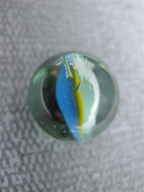 Vintage Collection Of Five Glass Marbles Lovely Clear Marbles Etsy