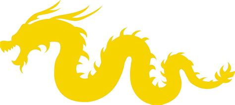 Yellow Chinese Dragon Semi Flat Color Vector Object Eastern Ornate