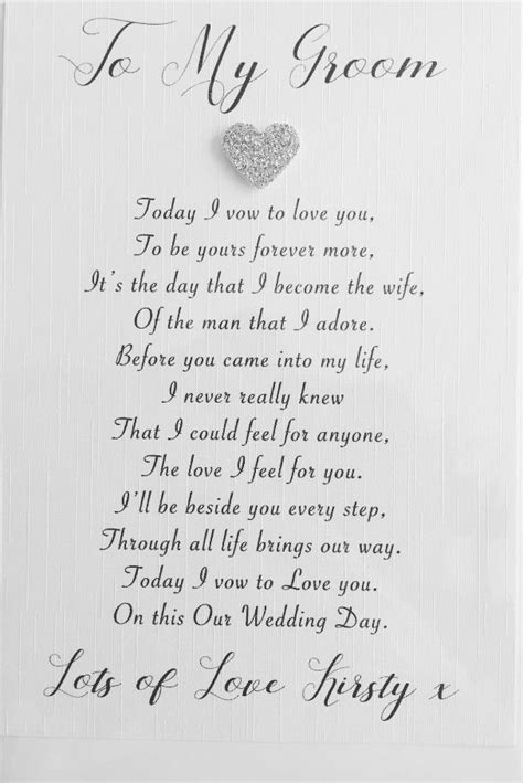 To My Groom Wedding Poem Wedding Vows Quotes Best Wedding Vows
