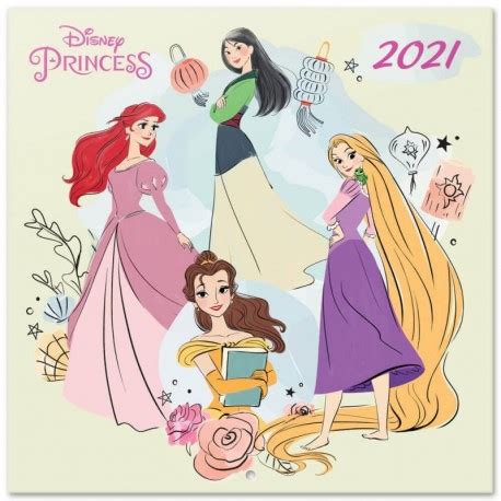 Disney princess printable calendar 2018. Calendario 2021 30X30 Disney Princess Classics ...