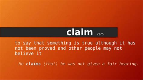 🐈 Definition Of The Word Claim What Does Claim Mean 2022 11 01