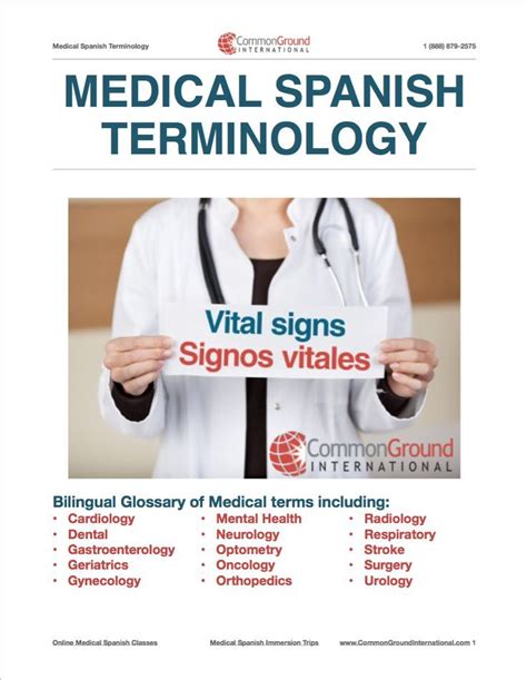 Medical Terminology In Spanish Free Glossary Medical Terminology