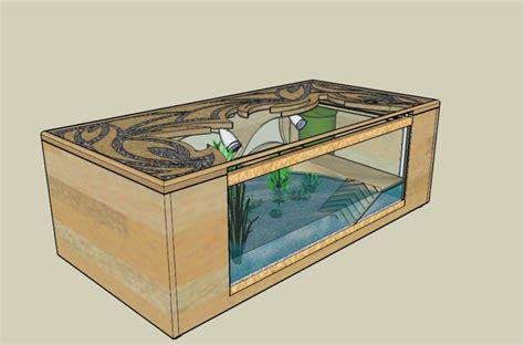 The tables provide wdl50 and dtz50′′ information. Table basse avec aquarium intégré - Table de lit