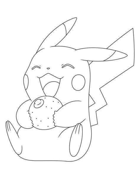 Pikachu And A Ball Coloring Page Download Print Or Color Online For Free