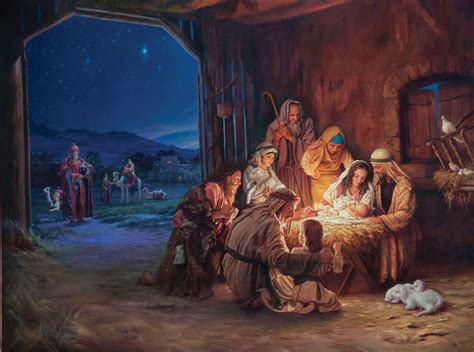 Manger Scenes Nativity Light Of The World Native Art