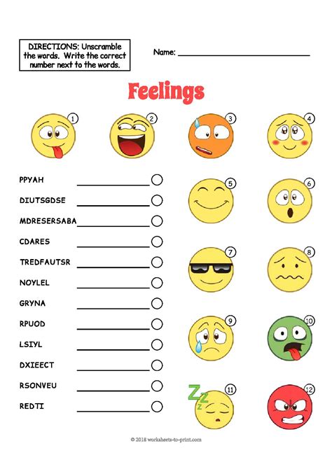 Feelings And Emotions Printable English Esl Vocabulary Worksheets My XXX Hot Girl