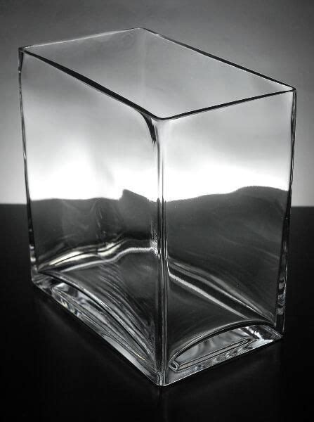 Thick Glass Rectangle Vase 7 5 X 8 Square Glass Vase Rectangle Vase Square Vase
