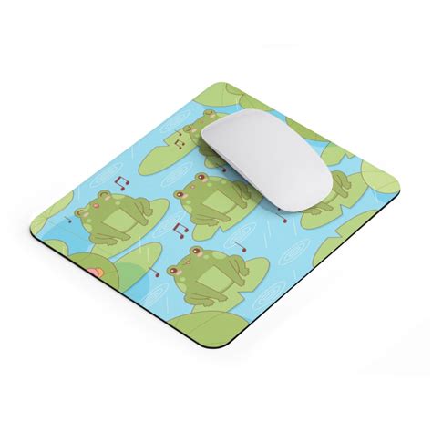 Frog Mouse Pad Froggy Mouse Pad Kawaii Mousepad Cute Mouse Etsy