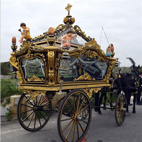 An Old Funeral Carriage Still Used Occasionally Nowadays Horse