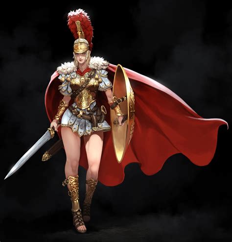 ArtStation Ancient Roman Armor Han Park Roman Armor Warrior Woman