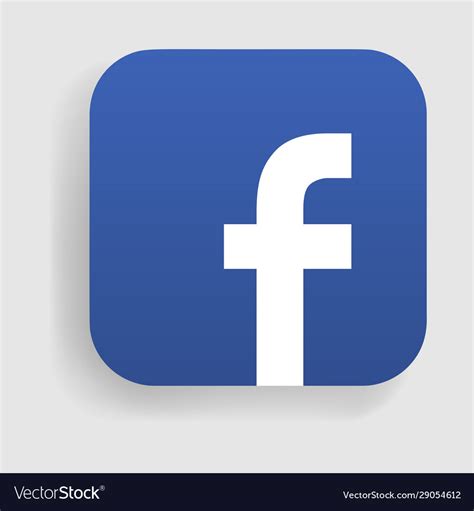 Facebook Logo Icon Royalty Free Vector Image Vectorstock
