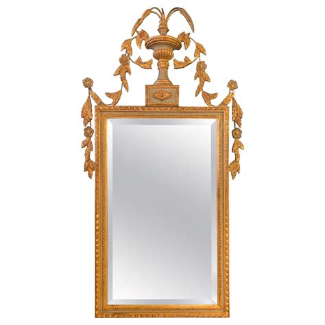 Antique French Carved Oak Bevelled Wall Mirror Louis Xv Style Serpentine Rococo For Sale At 1stdibs