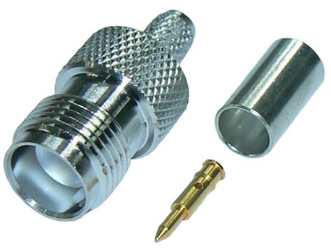 Tnc Reverse Polarity Female Crimp Connector For Mil Spec Rg Coaxial