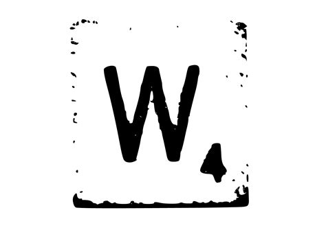 Mono Letter ‘w Scrabble Letter Graphic By Graphicsbam Fonts · Creative