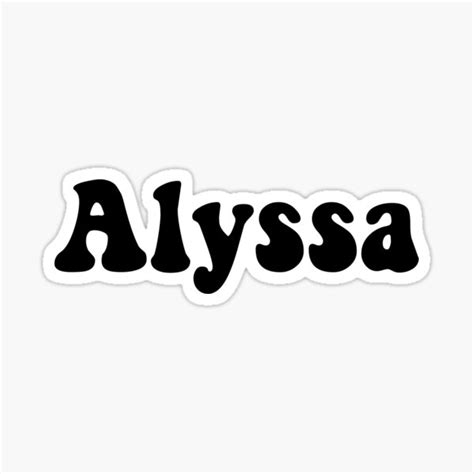 Alyssa In Retro Font Sticker For Sale By Little Stitious Redbubble