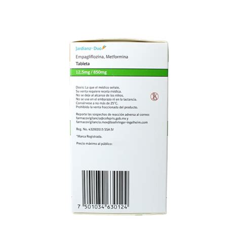 JARDIANZ DUO 12.5MG/850MG CON 60 TABLETAS