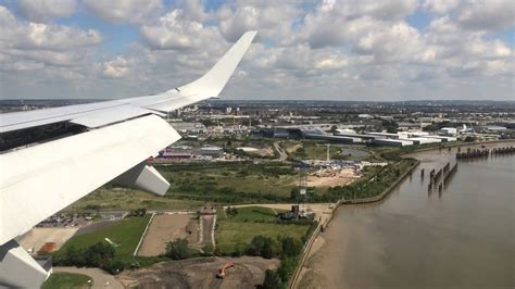 Approach And Landing At London City Airport Youtube