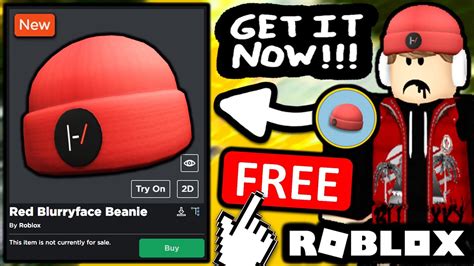 Free Accessory How To Get Red Blurryface Beanie Roblox Twenty One