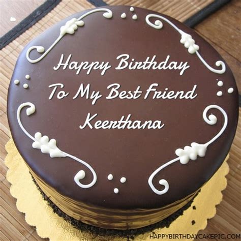 Write any name on dairly milk chocolate shaped birthday cake to make the birthday of your beloved ones more sweet and special. ️ Best Chocolate Birthday Cake For Keerthana