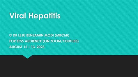 The Science Of Wellbeing Know Viral Hepatitis Ppt