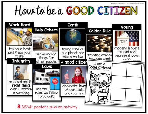 How To Be A Good Citizen At School Citizenship Skills Freebie