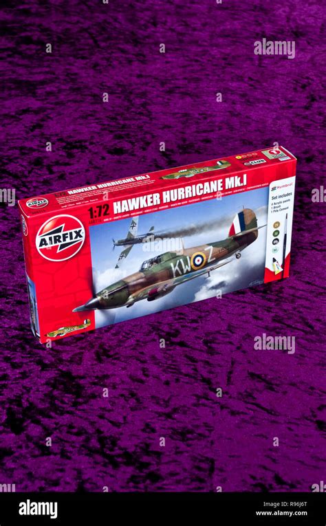 Airfix Model Kit Of A Hawker Hurricane Mk 1 Fighter Plane Stock Photo