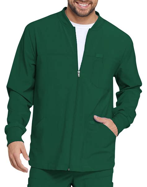 Mens Eds Essentials Zip Front Warm Up Jacket Hunter Green Mens