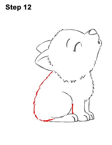 How To Draw A Wolf Howling Cartoon Video And Step By Step Pictures