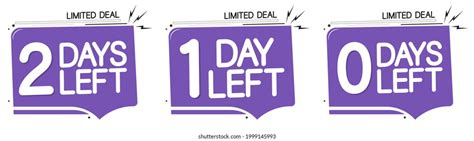 0 1 2 Days Left Sale Stock Vector Royalty Free 1999145993 Shutterstock