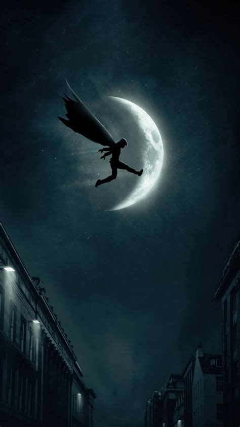 Download Leaping Through The Dark Moon Knight Phone Wallpaper