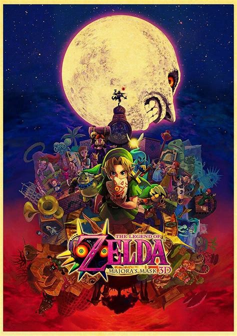 Free Stl File Lithophane Poster Legend Of Zelda Majoras Mask N64