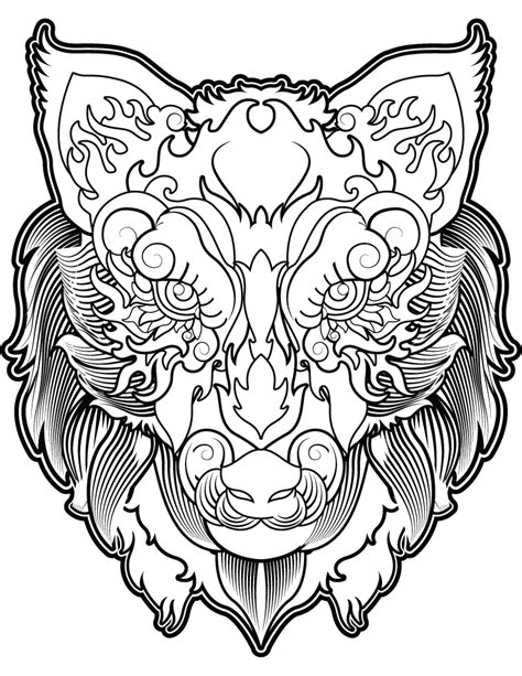 Voir plus d'idées sur le thème mandala à colorier, colorier, mandala. Tête de loup coloriage magnifique image à imprimer gratuit ...