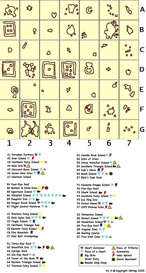 The Legend Of Zelda The Wind Waker Navigation Chart
