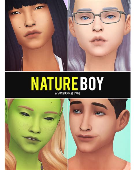 Nature Boy A Skinset Defaultskin Detail By Pyxis Sims Sims 4