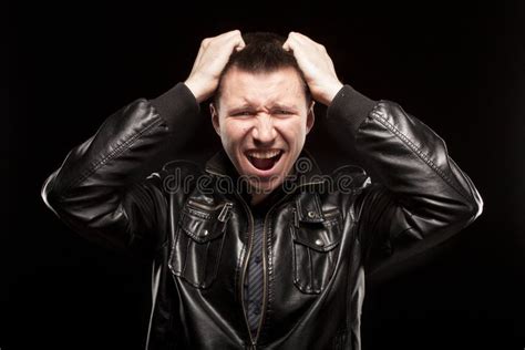 Rage Scream Of Angry Man Stock Photo Image Of Crazy 6363798