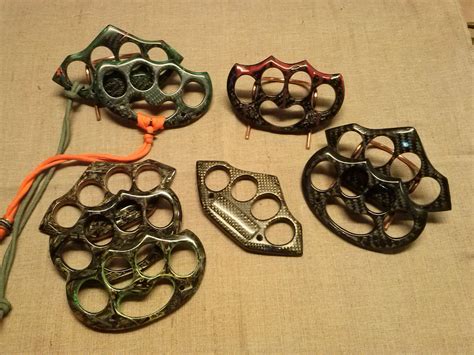 Carbon Fiber Kevlar And Camo Chaos Knuckle Dusters