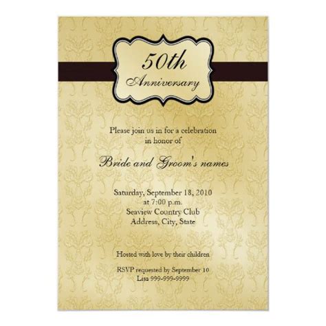 50th Anniversary Invitations Zazzle