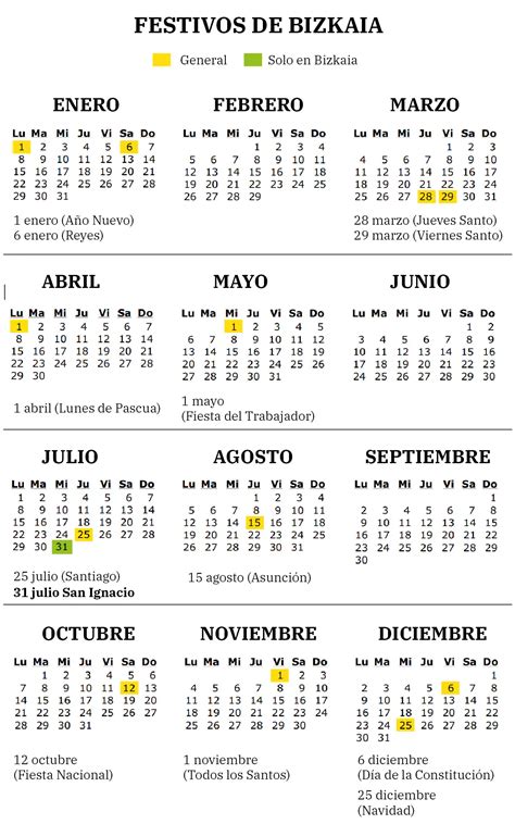 Calendario Laboral Bizkaia Para Imprimir Calendario Laboral Y De The