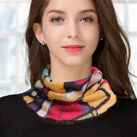 Autumn And Winter New 100 Pure Wool Scarf Female Head Warm Small