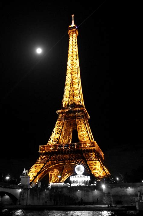 Free Images Light Night Eiffel Tower Paris France