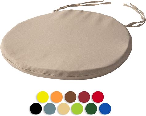Round Bistro Circular Chair Cushion With Ties Seat Pads For Dining