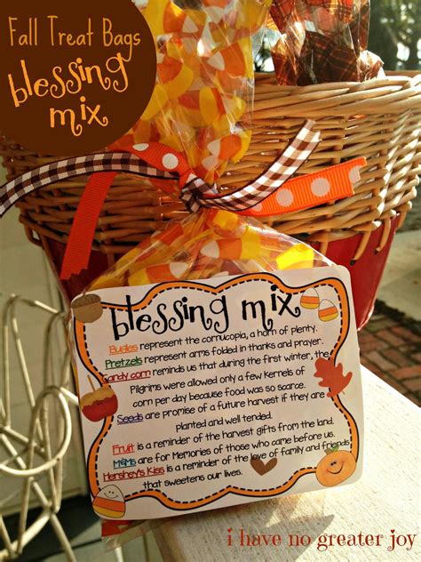 Blessing Mix Printable Goodie Bags Blessings And Thanksgiving
